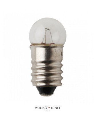 BOMBILLA LINTERNA ESFERICA 3.5 V E10