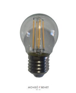 BOMBILLA LED ESFERICA TRANSPARENTE 04EON3 3000K E27
