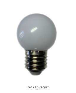 BOMBILLA PLASTICO LED ESFERICA CALIDA 3000K 01ELNC E27