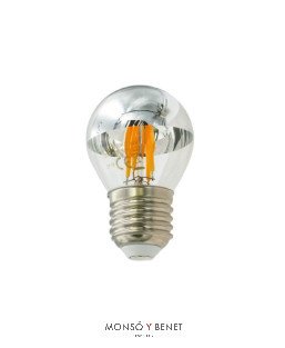 BOMBILLA LED ESFERICA SPOT CUPULA CROMO 45 03SPN2 E27 2700K