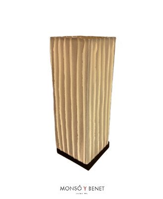 LAMPARA SOBREMESA TELA PLISADA LSTISSU RECTANGULAR