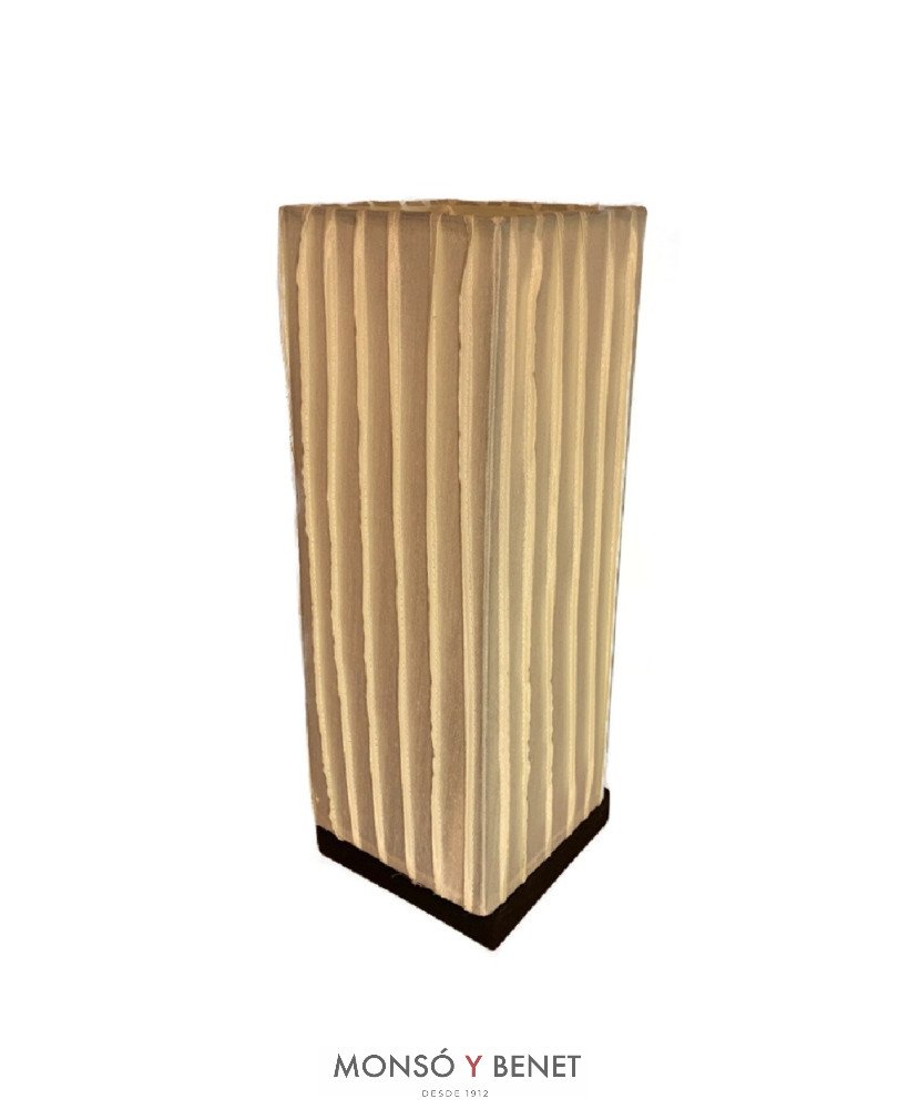 LAMPARA SOBREMESA TELA PLISADA LSTISSU RECTANGULAR