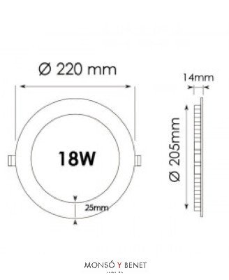 ARO REDONDO EMPOTRAR LED A-701 BLANCO 3000K