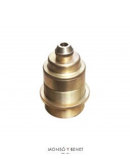 PORTALAMPARAS METALICO No. 12142 DORADO MATE