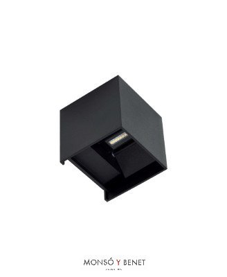 APLIQUE PARED LED AE-3985 NEGRO IP54