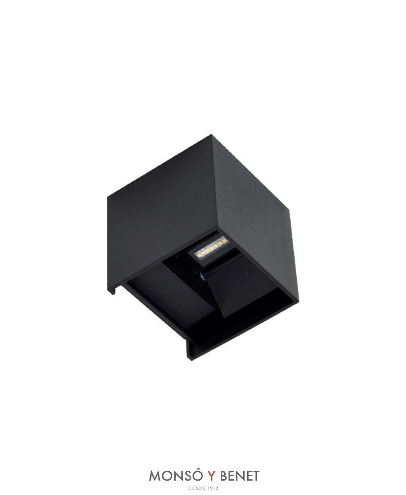 APLIQUE PARED LED AE-3985 NEGRO IP54