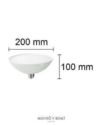 BOMBILLA LED R200 UFO 23R20C 24W E27 ESPECIAL CARNE