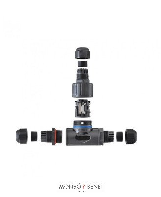 CONECTOR EMPALME IP68 CEM-3 TOMAS NEGRO