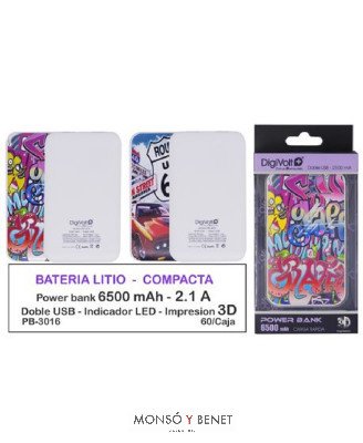 CARGADOR POWER BANK USB PB-6500
