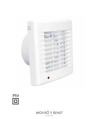 EXTRACTOR AXIAL BAÑO POLO-5 TEMPORIZADO+SENSOR HUMEDAD