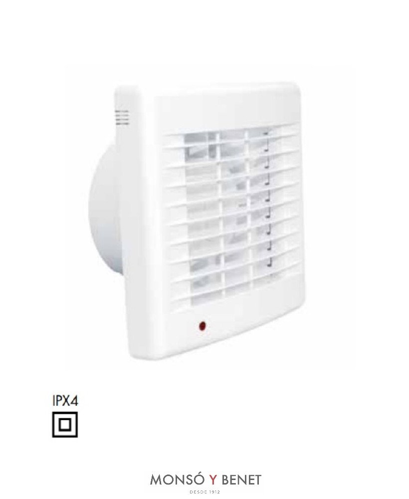 EXTRACTOR AXIAL BAÑO POLO-5 TEMPORIZADO+SENSOR HUMEDAD