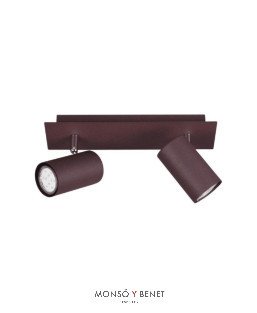 REGLETA 2xGU10 BASIL-2 MARRON OXIDO