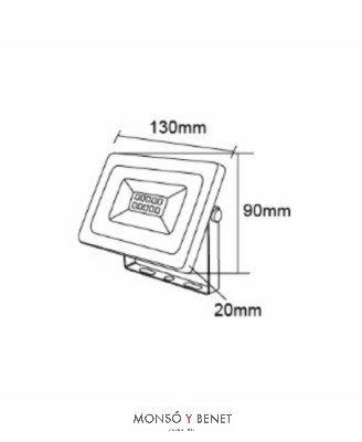 PROYECTOR LED DRAGO-10 6500K NEGRO