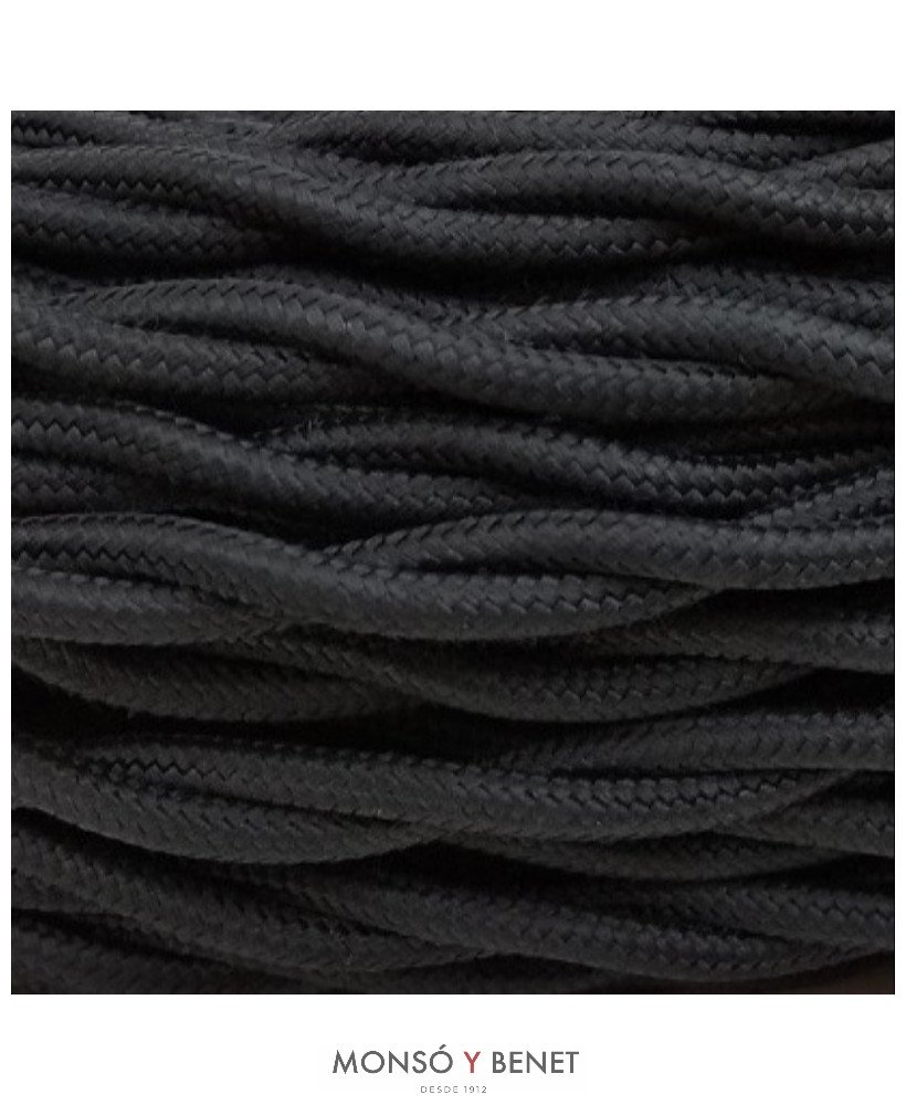 ROLLO 100M.TRENZADO 2X1.5 NEGRO