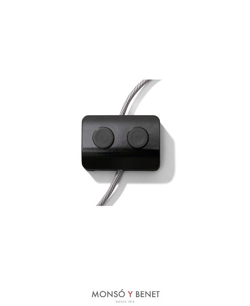 INTERRUPTOR DOBLE DE PIE No. 1254 NEGRO