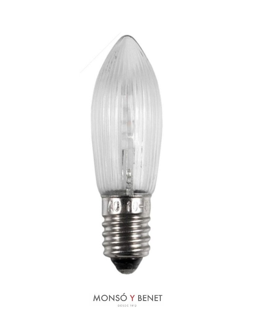 BOMBILLA LED CANDLEBRIDGE VELA RAYADA 3VRML 10-55V AC E10