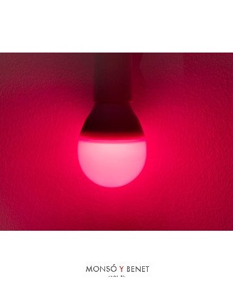BOMBILLA LED ESFERICA 04ELMR ROJO E14