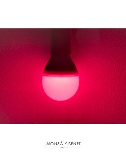 BOMBILLA LED ESFERICA 04ELMR ROJO E14