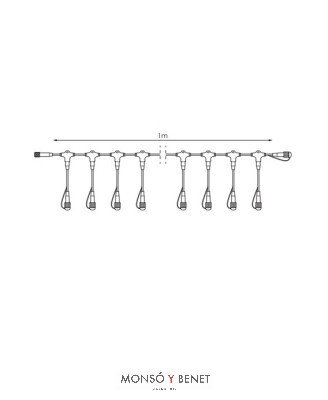 CONEXION BLANCA 1M PARA EXTENSION CORTINA TIRA LED DCOR1B