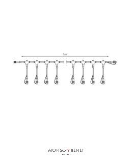 CONEXION BLANCA 1M PARA EXTENSION CORTINA TIRA LED DCOR1B