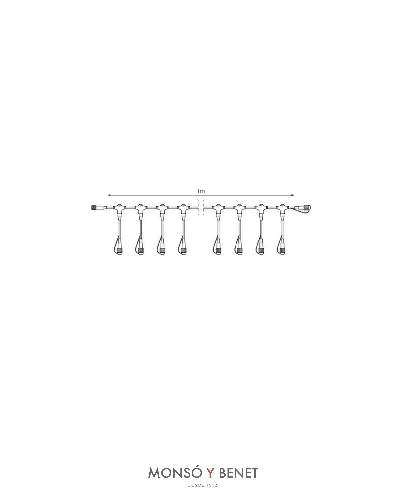CONEXION BLANCA 1M PARA EXTENSION CORTINA TIRA LED DCOR1B