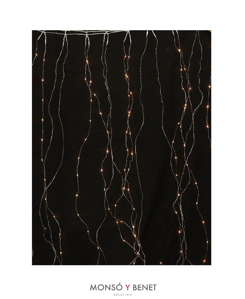 CORTINA 300 LEDS BLANCO CALIDO PROGRAMABLE A30109