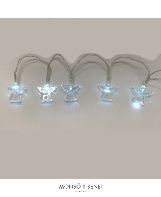 GUIR.15 ANGEL BL. LUCES LED A PILAS A0100A