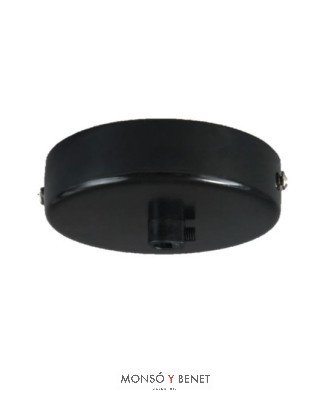 BASE SOPORTE TECHO 90MM. 1 SALIDA B-190 NEGRA