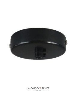 BASE SOPORTE TECHO 90MM. 1 SALIDA B-190 NEGRA