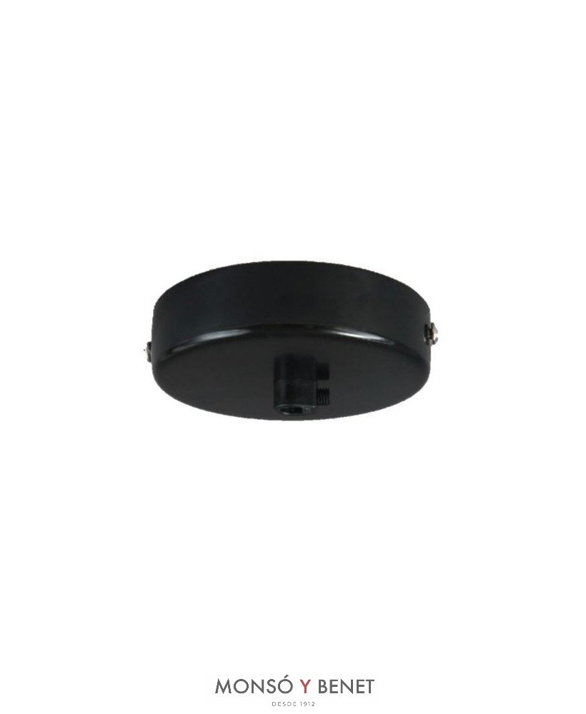 BASE SOPORTE TECHO 90MM. 1 SALIDA B-190 NEGRA