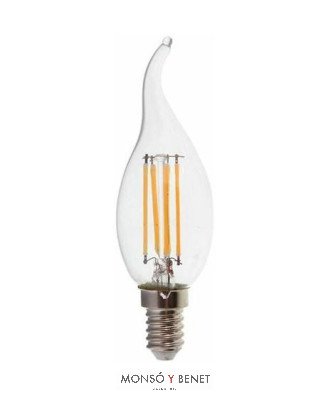 BOMBILLA LED VELA PUNTA SOPLADA CLARA 04VPC2 E14 2700K