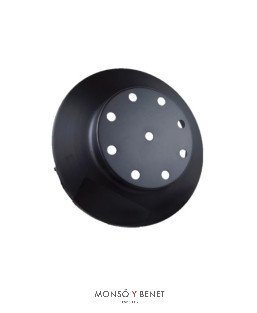 BASE SOPORTE TECHO 200MM. 9 SALIDAS B-690 NEGRO