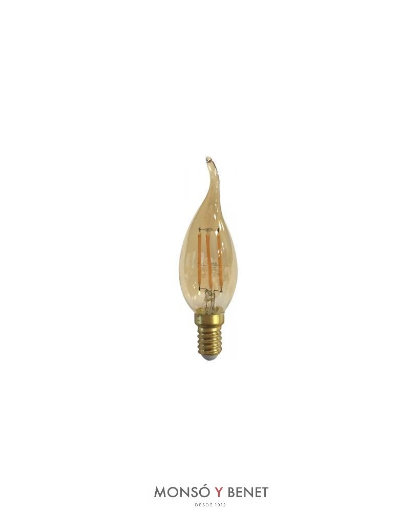 BOMBILLA LED VELA PUNTA SOPLADA 04VPAM E14 2200K