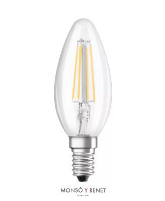 BOMBILLA LED VELA CÁLIDA TRANSP. REGULABLE 05VDM2 E14 2700K