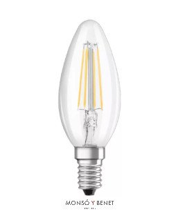 BOMBILLA LED VELA CÁLIDA TRANSP. REGULABLE 05VDM2 E14 2700K