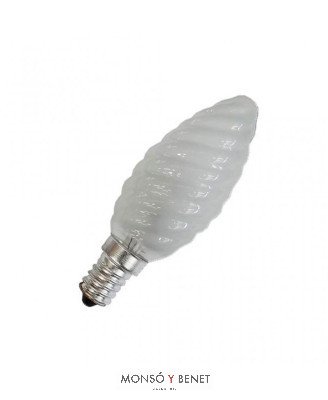 BOMBILLA DECORATIVA VELA RIZADA MI.230V 60W E14