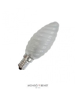 BOMBILLA DECORATIVA VELA RIZADA MI.230V 60W E14