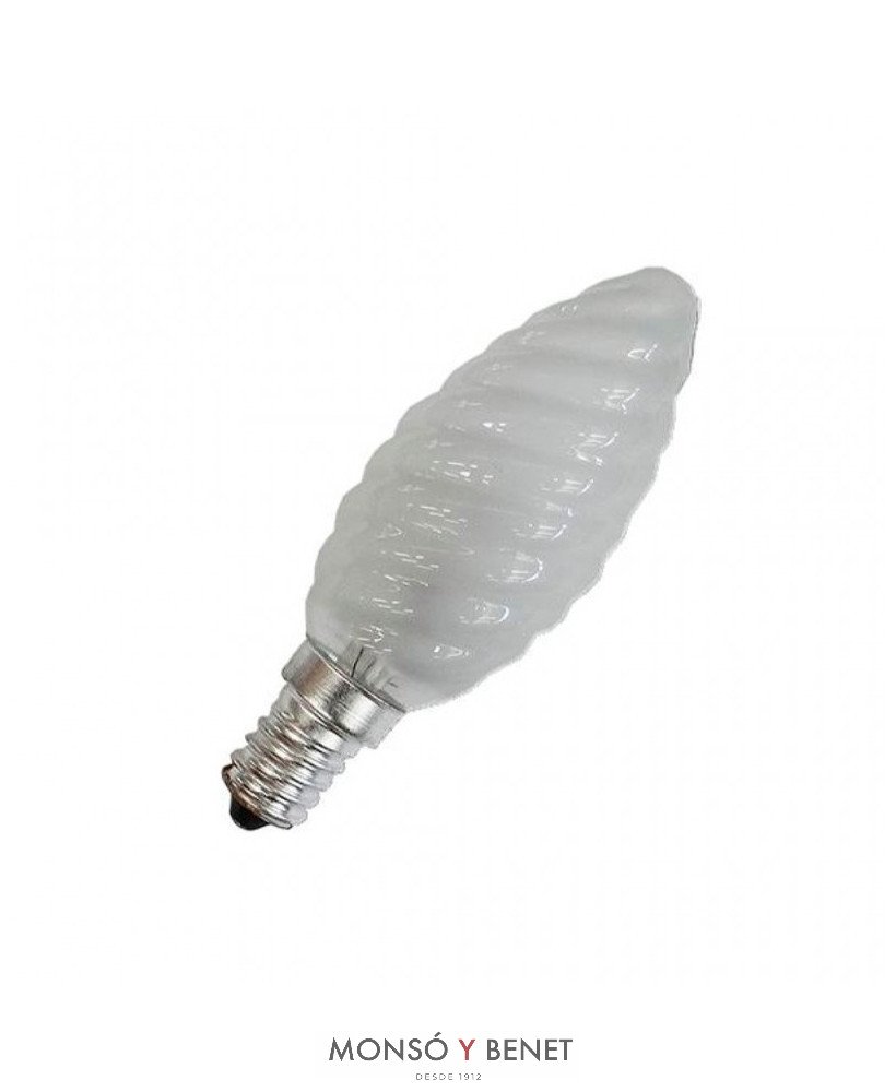 BOMBILLA DECORATIVA VELA RIZADA MI.230V 60W E14