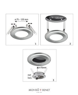 ADAPTADOR DE ARO 80-120 A ARO 50mm 92506 CROMO MATE