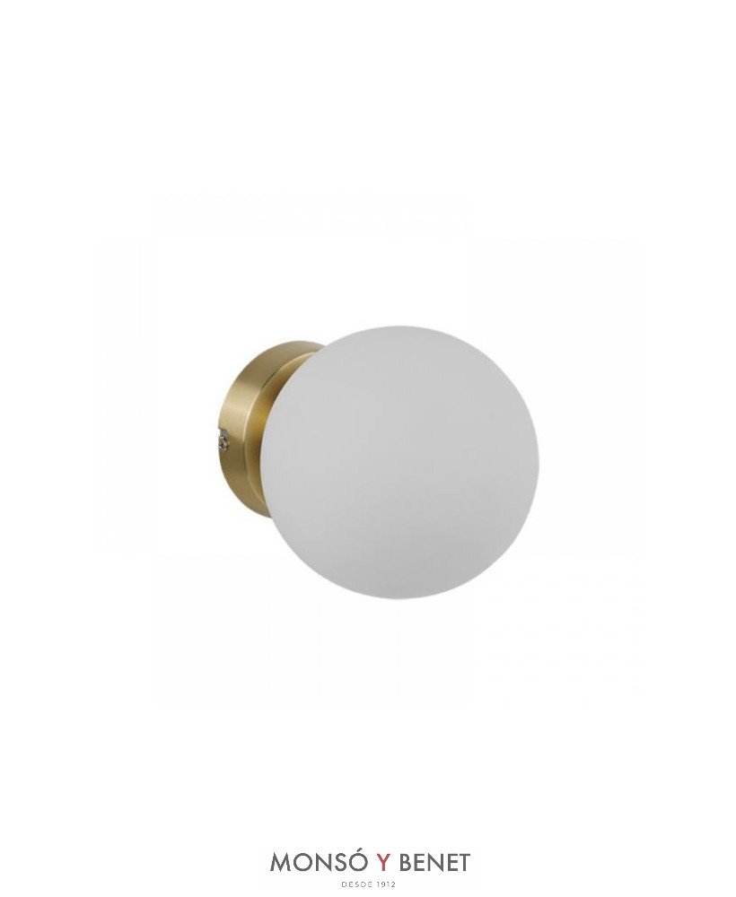 APLIQUE BOLA 15CM RONDA D DORADO MATE