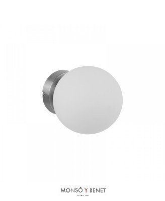 APLIQUE BOLA 15CM RONDA CROMO MATE