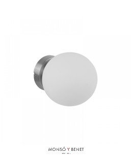 APLIQUE BOLA 15CM RONDA CROMO MATE