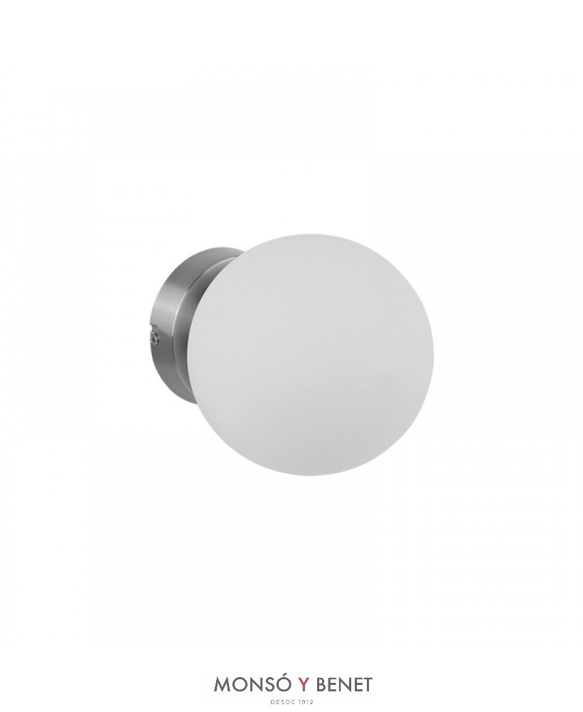 APLIQUE BOLA 15CM RONDA CROMO MATE