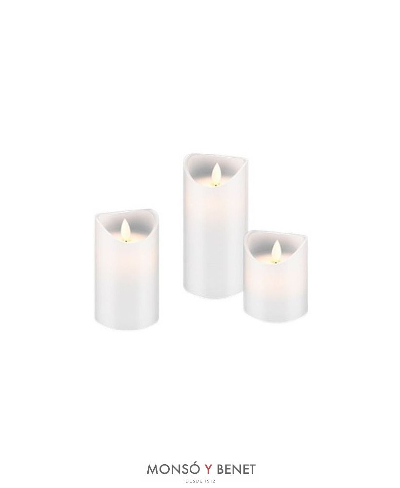 KIT 3 VELAS LLAMA OSCILANTE RGB VL-4349
