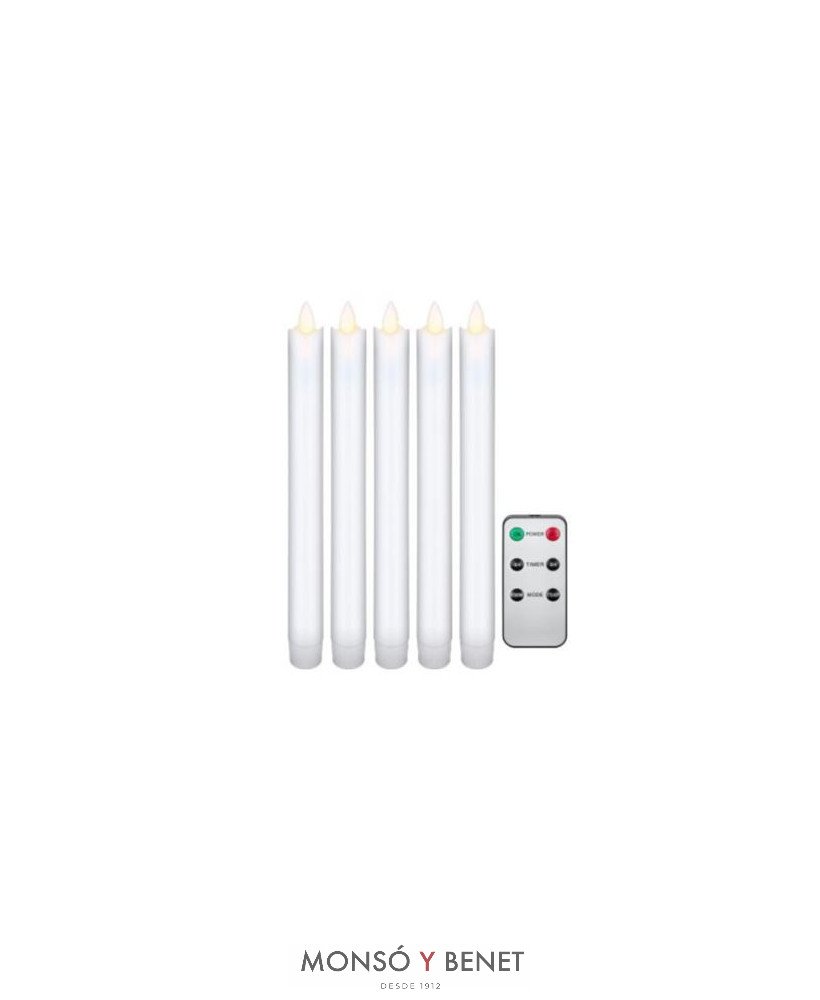 KIT 5 VELAS CERA LLAMA OSCILANTE VL-4987