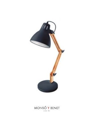 LAMPARA SOBREMESA MADERA 96957 NEGRO