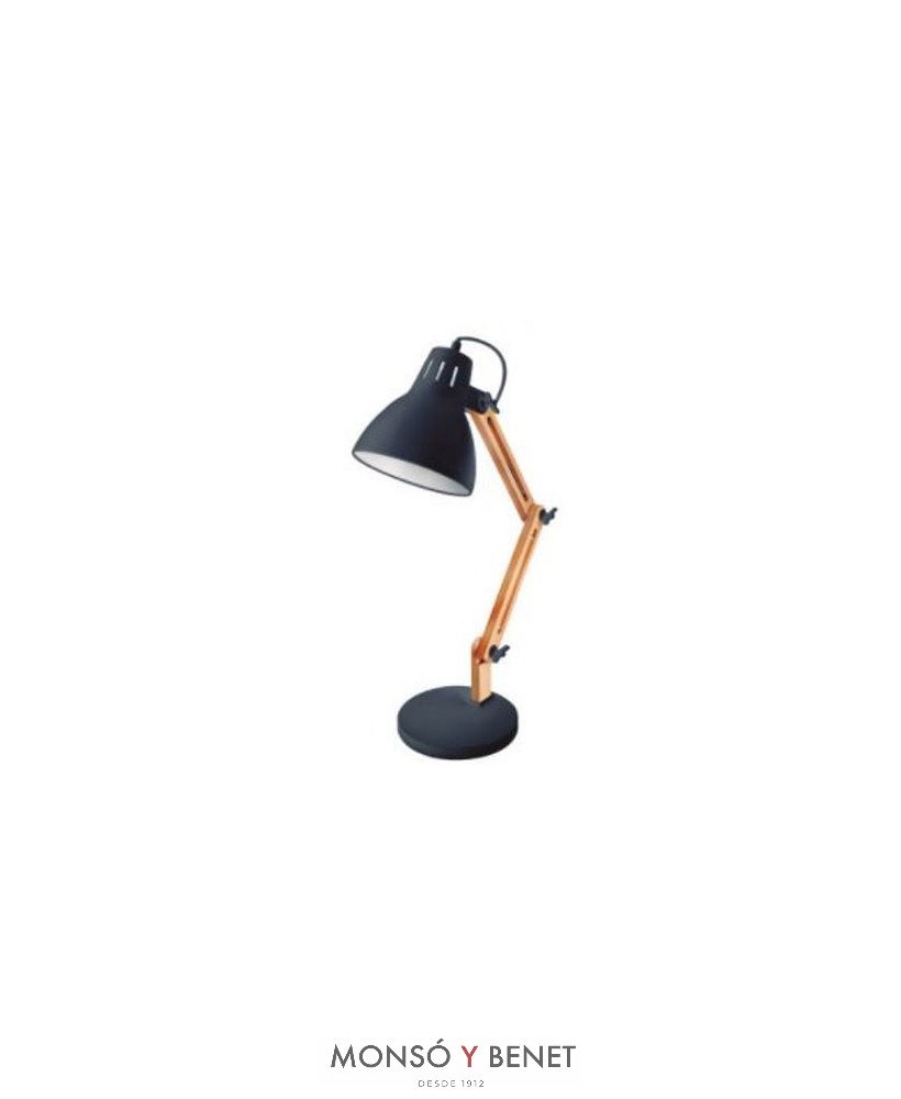 LAMPARA SOBREMESA MADERA 96957 NEGRO