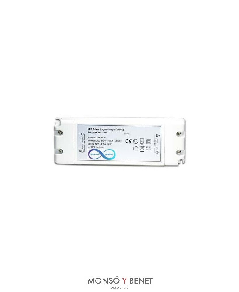 FUENTE DE TENSIÓN CONSTANTE LED 230V-12V./30W. CR-30-12