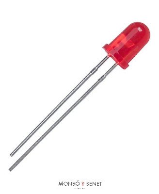 DIODO LED ROJO 2.6V. 5MM 02011R MANUALIDADES