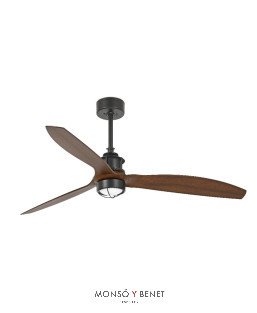 JUST FAN Ø1280 MM NEGRO PALAS MADERA OSC 17W 3000K